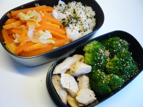 alimentation, cuisine, bento, lunchbox, déjeuner au bureau, poulet