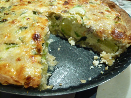 cuisine facile, quiche, tarte salée, quiche aux courgettes, légules d'été, organisation des repas, prévoir les repas